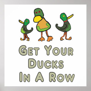 Poster Mettez Vos Canards Dans Une Rangée