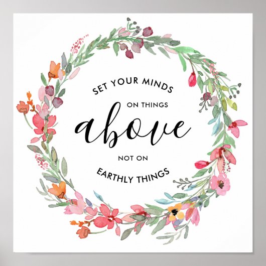 Poster Mettez Votre Esprit Sur Les Choses Au-Dessus De L' (Devant)