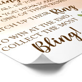 Poster Mettre une bague | SIGNE DE JEU DE Fête des mariée (Coin)