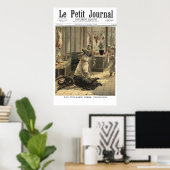 Poster Meurtre à la Boucherie - 1892 tirage de journaux f (Bureau à domicile)