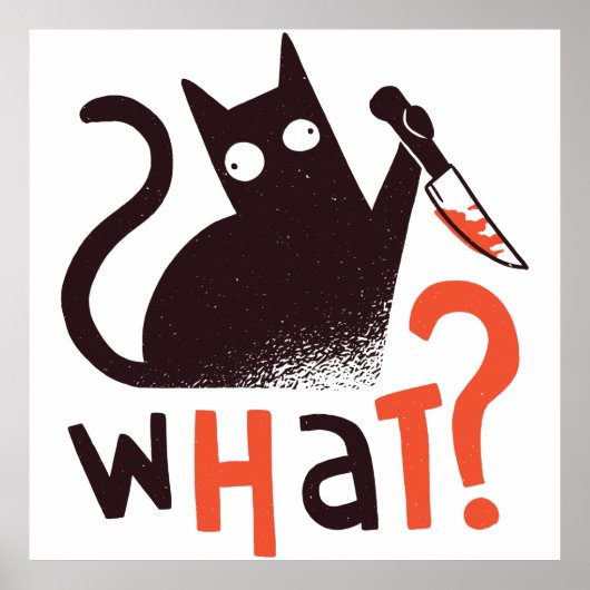 Poster Meurtre Chat Drôle (Devant)