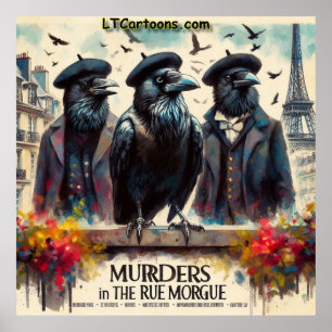 Poster Meurtre très louche – Rue Morgue Noir