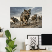 Poster Meute de coyotes (Bureau à domicile)