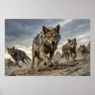 Poster Meute de coyotes