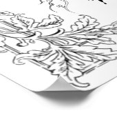 Poster "Mevrouw Dee's vliegen naar de maan kunst" (Hoek)