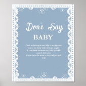 Poster Mexica talavera ne dit pas signe de baby shower bé (Devant)