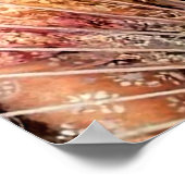 Poster Mexicaine Beau Calendrier Fille à l'Éventail de De (Coin)