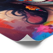 Poster Mexican Catrina watercolor (Coin)