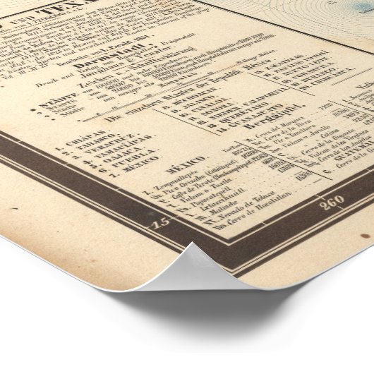 Poster Mexico and Texas Map (Coin)