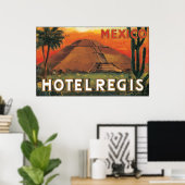 Poster Mexico Ds Hotel Regis, Vintage (Bureau à domicile)