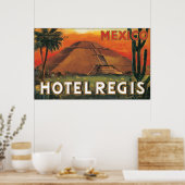 Poster Mexico Ds Hotel Regis, Vintage (Cuisine)