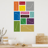 Poster Mexico - Palettes de transport en commun (Cuisine)
