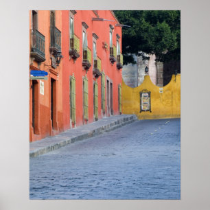 Poster Mexico, San Miguel de Allende, Homes along
