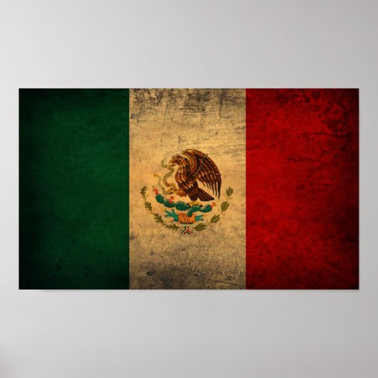 Poster Mexico-vlag (Voorkant)