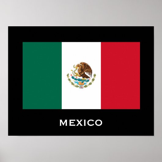 Poster Mexico-vlag (Voorkant)
