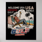 Poster Mexique Amérique du Golfe États-Unis Drapeau améri (Devant)