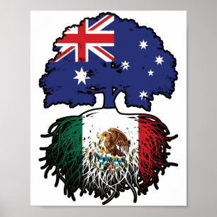 Poster Mexique Australie Australie racine d'arbre
