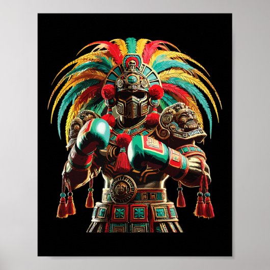 Poster Mexique Boxe Pride Inka Sports Design (Devant)