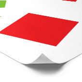 Poster Mexique Chili Pepper jolie fête (Coin)