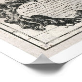 Poster Mexique Cuba Floride & Amérique Carte 1703 (Coin)