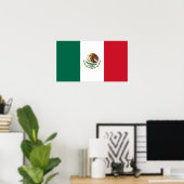 Poster Mexique - Drapeau mexicain (Bureau à domicile)