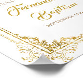 Poster Mexique Gold Fiesta Boy Baptism Bienvenue (Coin)