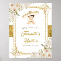 Mexique Gold Fiesta Boy Baptism Bienvenue