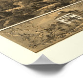 Poster Mexique, MO Carte panoramique - 1869 (Coin)