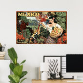 Poster mexique pays de la splendeur tropicale (Bureau à domicile)