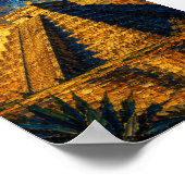 Poster Mexique : Souvenir d'art de Chichen Itza au couche (Coin)