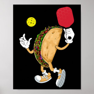 Poster Mexique Taco Pickleball Joueur Sports Lover Cinco