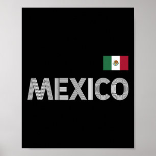 Poster Mexique Vintage Mexicaine Flag Pride Casquette Jer