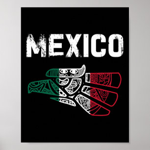 Poster Mexique Vintage Mexicaine Flag Pride Hecho En Mexi