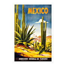 Mexique Vintage voyage Cactus