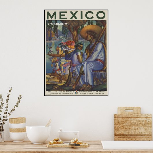 Poster Mexique Xochimilco (Cuisine)