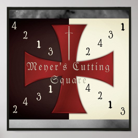 Poster Meyer's Cutting Carré - Templar Cross (Devant)