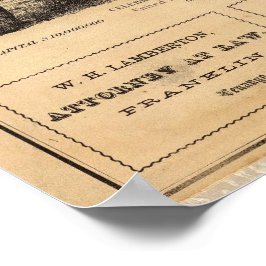 Poster Mfg co, gisements pétroliers (Coin)