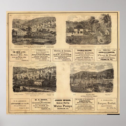 Poster Mfg co, gisements pétroliers (Devant)