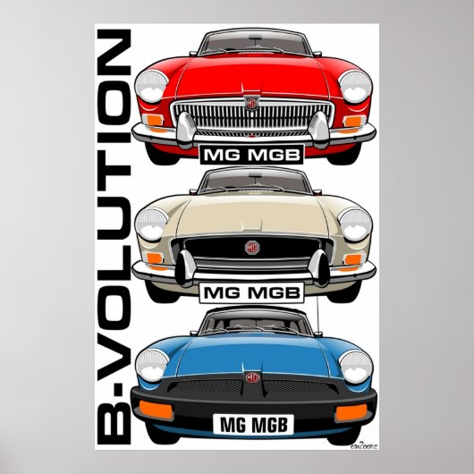 Poster MG évolution MGB (Devant)