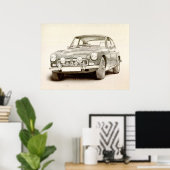 Poster MG MGB MkII (Bureau à domicile)