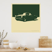 Poster MGB, 1971 - British Racing Green sur la crème (Cuisine)