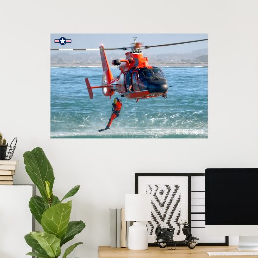 POSTER MH-65C DOLPHIN (Bureau à domicile)