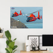 POSTER MH-65D DAUPHIN (Bureau à domicile)