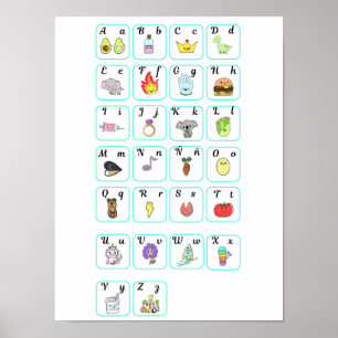 Poster Mi amorce abecedario