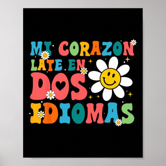 Poster Mi Corazon Late En Dos Idiomas (Devant)