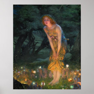 Poster Mi-été Eve c. 1908 par Edward Robert Hughes