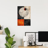 Poster Mi-siècle Abstrait géométrique moderne minimaliste (Bureau à domicile)