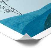 Poster Mi-siècle Abstrait Whimsical Moderne Mountain Sun (Coin)