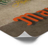 Poster Mi-Siècle Cocktail de Noël Fête Happy Hour (Coin)