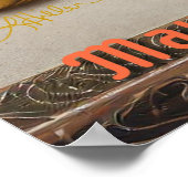 Poster Mi-Siècle Cocktail de Noël Fête Happy Hour (Coin)